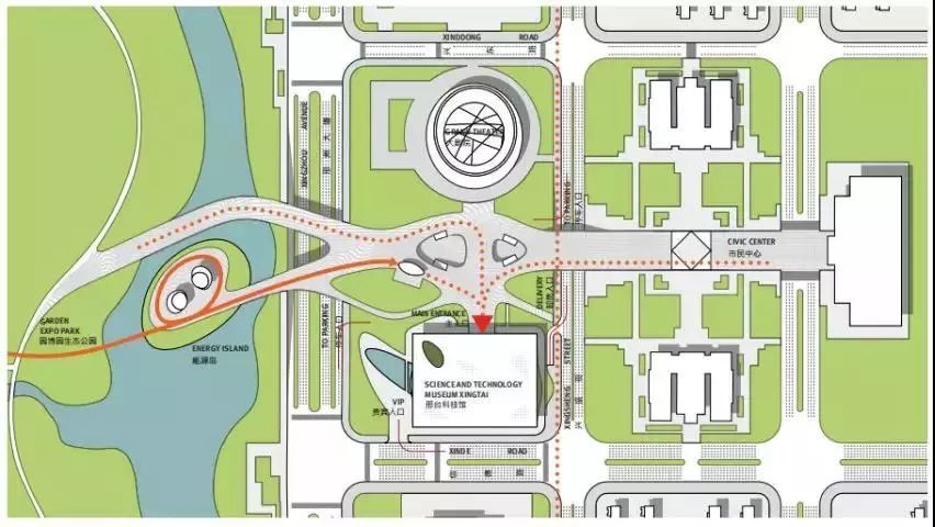 邢台科技馆建筑景观设计,净化雾霾的新地标